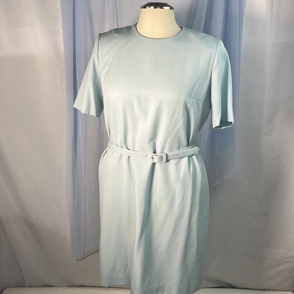 Diane Robert’s vintage light blue short sleeve shirt dress 12 H - Picture 3 of 9